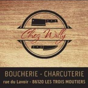 logo boucherie chez willy les trois moutiers artisans gourmands vienne