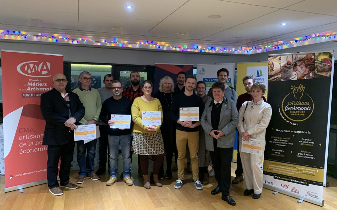 Remise de diplômes aux nouveaux Artisans Gourmands de Charente-Maritime